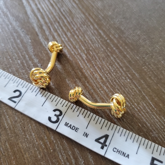 Stainless Steel French Cuff Links in Gold Color - Picture 3 of 3